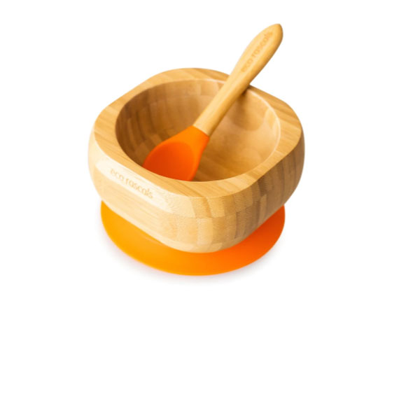 Ecorascals Bamboo Baby Bowl - Orange