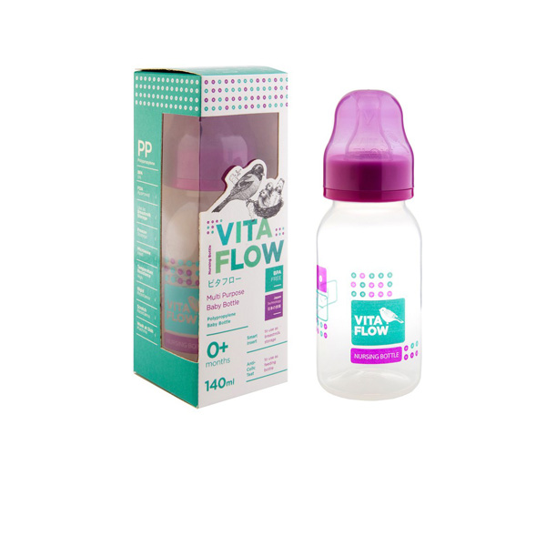 Vita Flow Multi Purpose Baby Bottle 140ml - Logo Kecil