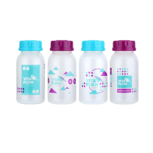 Vita Flow Breast Milk Storage Bottle 4x140ml