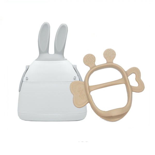 Mama's Tem JemJem Monster Teether Bunny Case - Oatmeal Brown