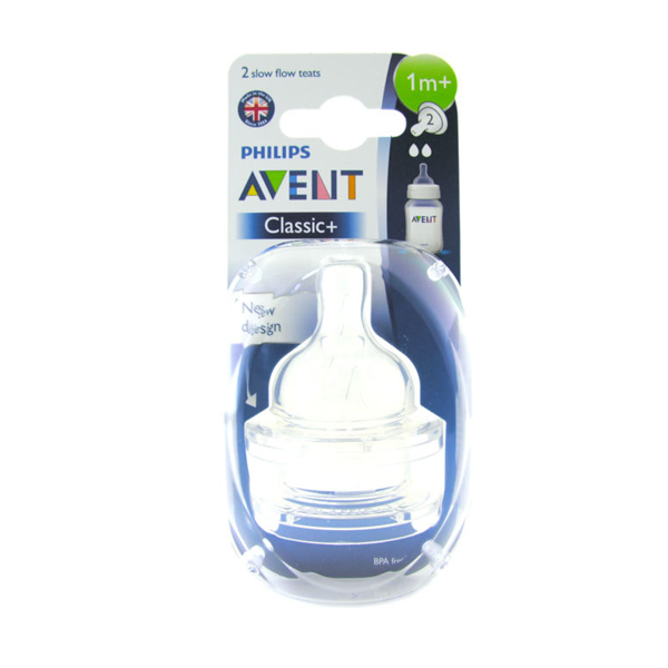 Avent Classic+ Airflex 2 Slow Flow Teats 1m+