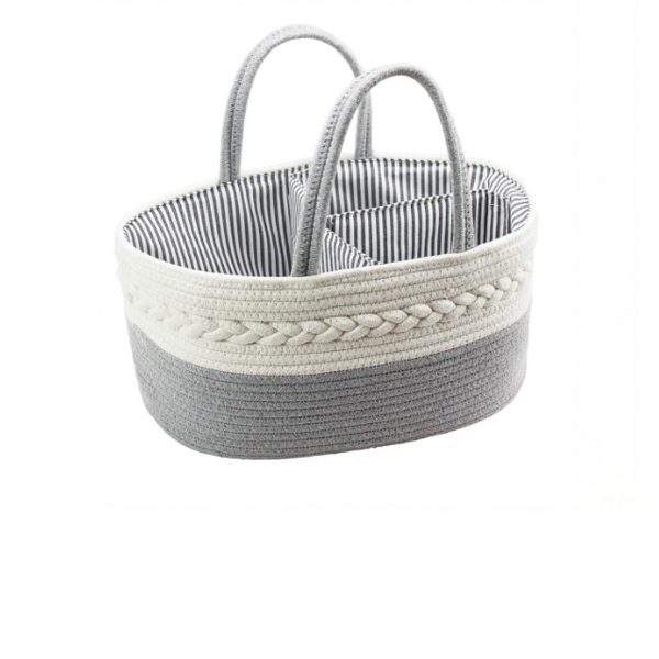 Kinderkeen Rope Caddy Bag Braided - Grey Lining