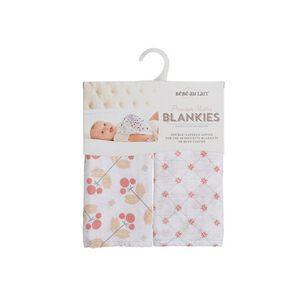 Bebe au Lait Muslin Dewberry/Lattice Blankies Set (2-ply)