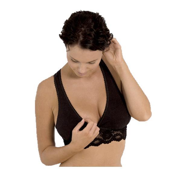 Carriwell Microfibre Lace Nursing Bra Black - VII