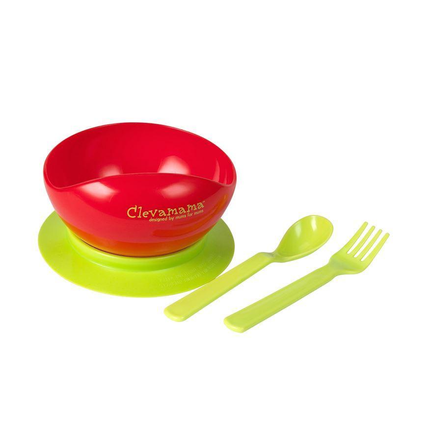 Clevamama Suction Feeding Bowl With Cutlery