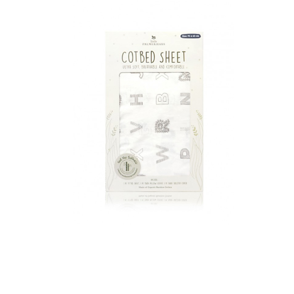 Little Palmerhaus Cot Bed Sheet 150x90cm - A to Z