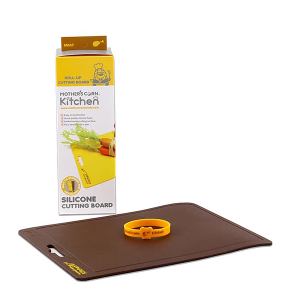 Mother's Corn Kitchen Silicone Cutting Board - Brown