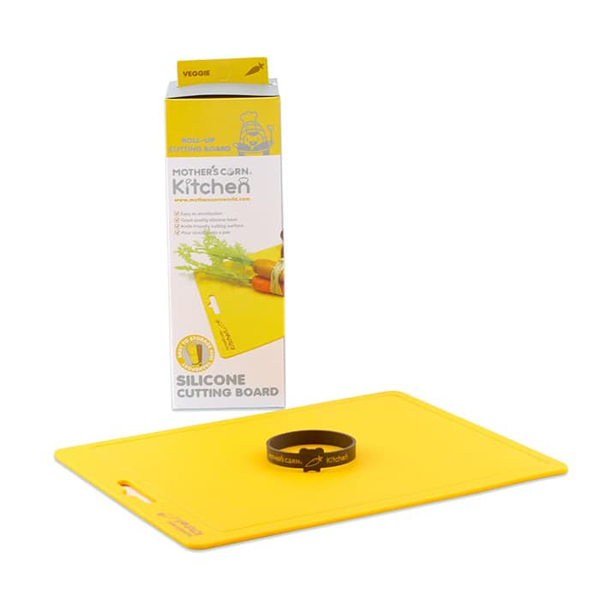 Mother's Corn Kitchen Silicone Cutting Board - Yellow