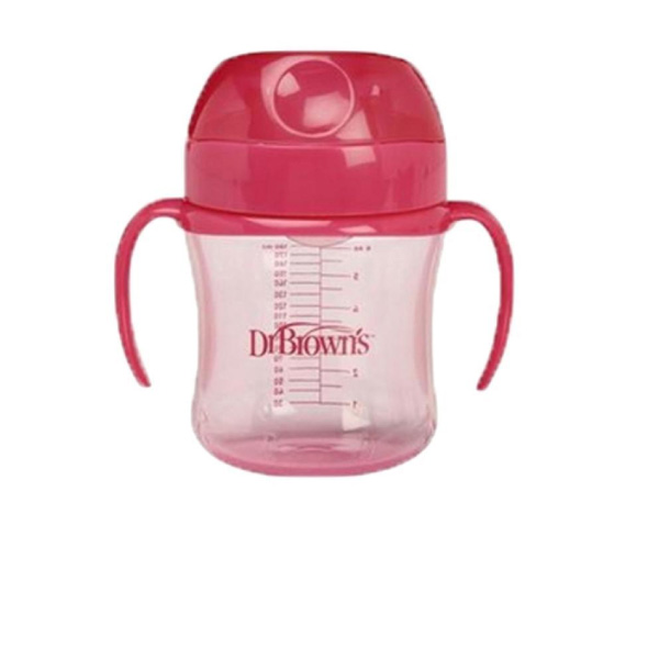 Dr.Brown Soft Spout Transition Cup 180ml - Pink