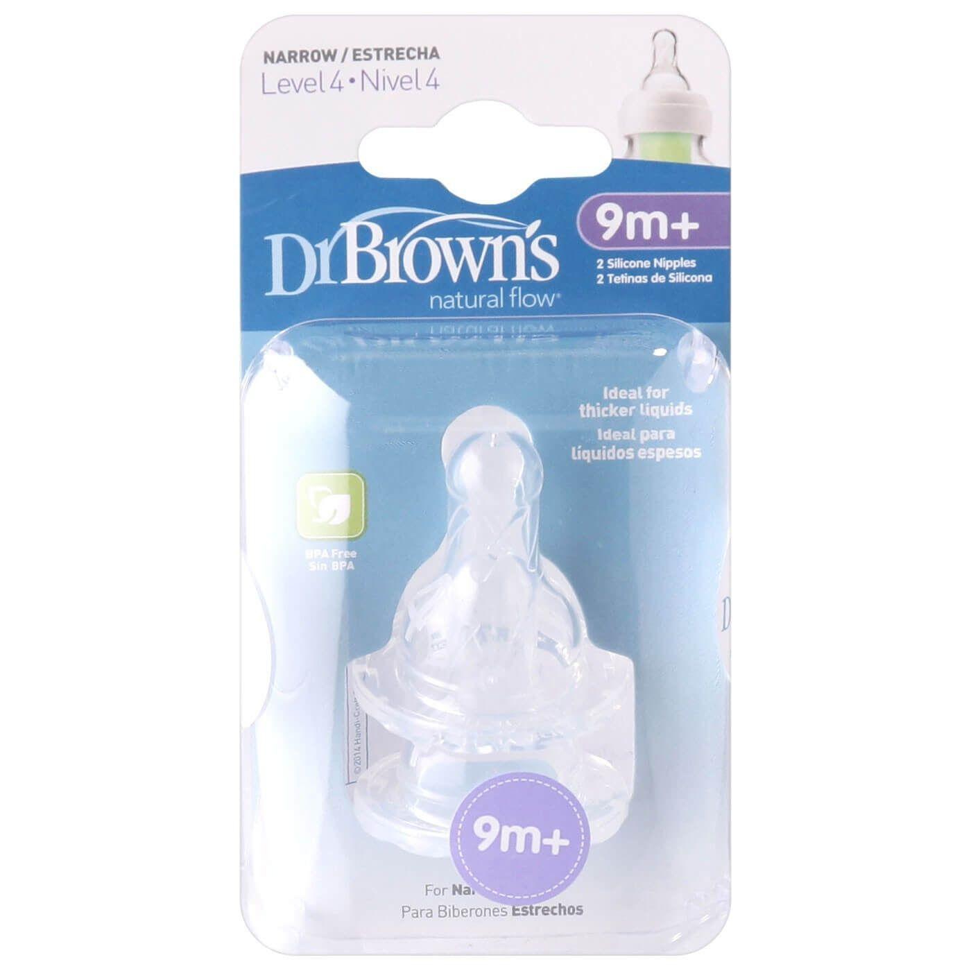 Dr.Brown 313 Silicone Nipples Narrow Level 4