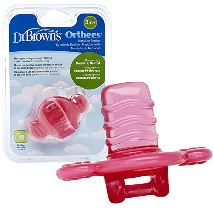 Dr.Brown 331 Orthees Transition Teether Pink