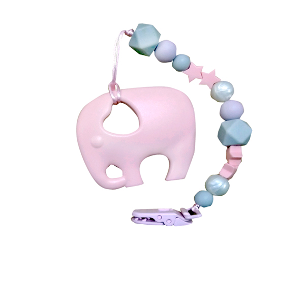 Bright Chewelry Teether - Elephant Pink