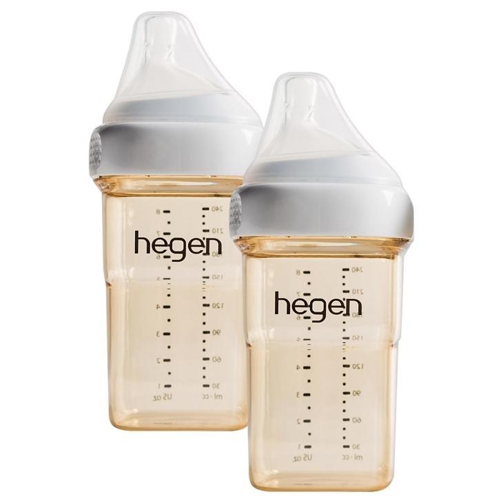 Hegen PCTO Feeding Bottle Med Flow Teats (2x240ml)