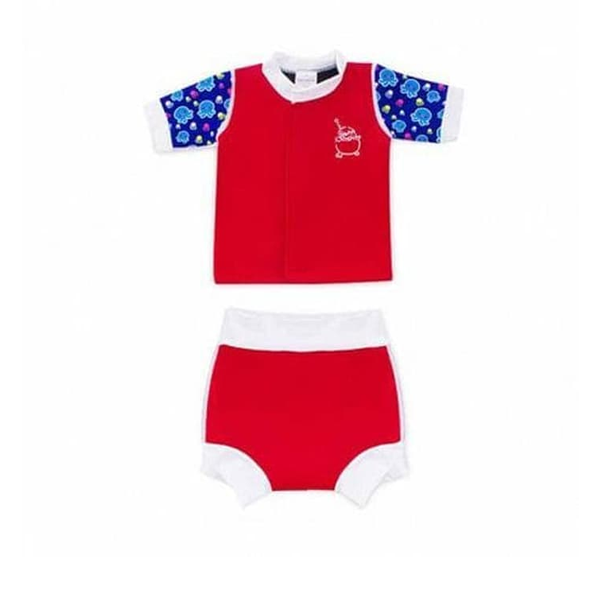 Cheekaaboo Huggiesbabes Suit - Red / Octopus S(6-18m)