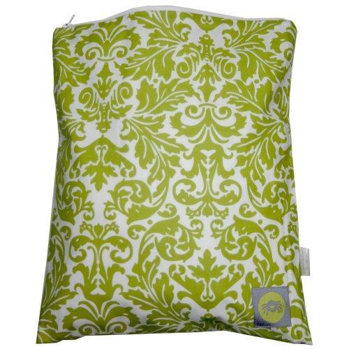 Itzy Ritzy Travel Happens Wetbag Medium Damask Avocado