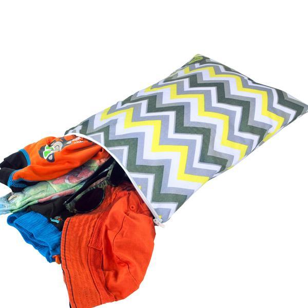 Itzy Ritzy Travel Happens Wetbag Medium Sunshine Chevron