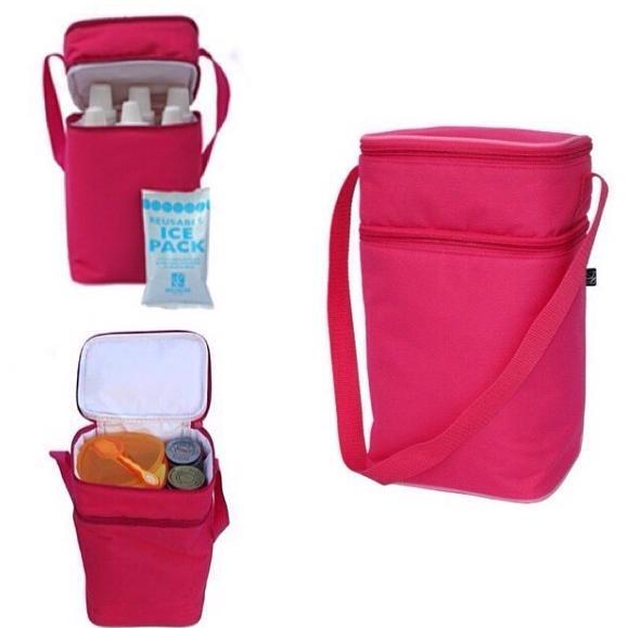 J.L. Childress 6 Bottle Cooler - Pink/ Light Pink