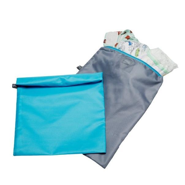 J.L. Childress Wet-to-go Wet Bags - Teal/ Grey