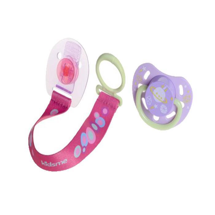 Kidsme Glow-in-the-Dark Pacifier With Clip - Lavender