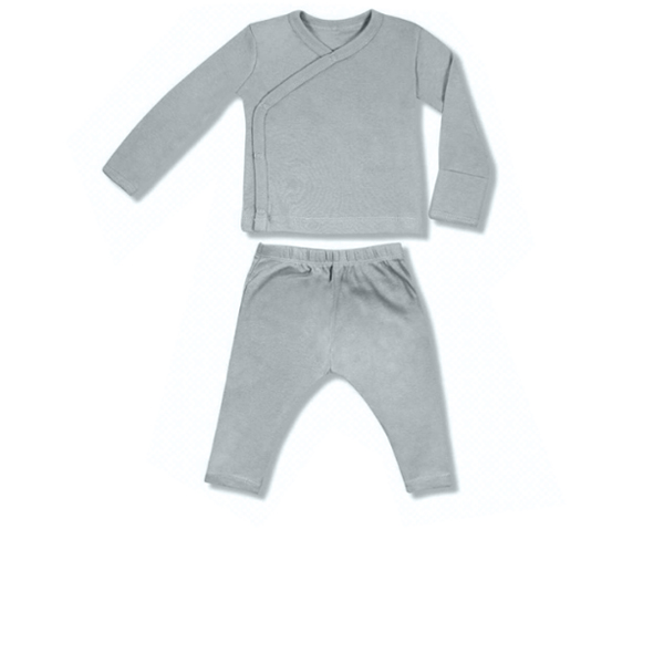 Little Palmerhaus Baby Kimono 6m - Grey