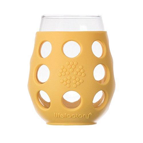 Lifefactory Wine Glasses 2pk 325ml - Yellow