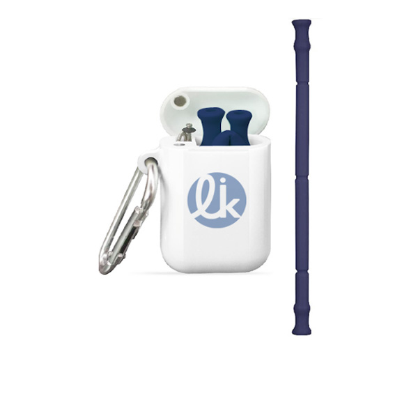 Livenkeen Case + Brush + 25cm Navy Straw