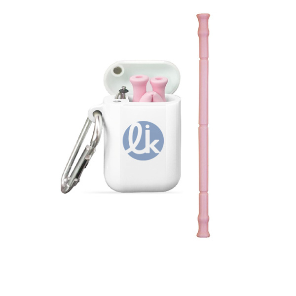 Livenkeen Case + Brush + 20cm Pink Straw