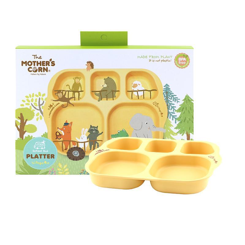 Mother's Corn School Bus Platter - Village