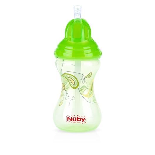 Nuby Clik-it Designer Series Flip-it Easy Grip Cup - Green