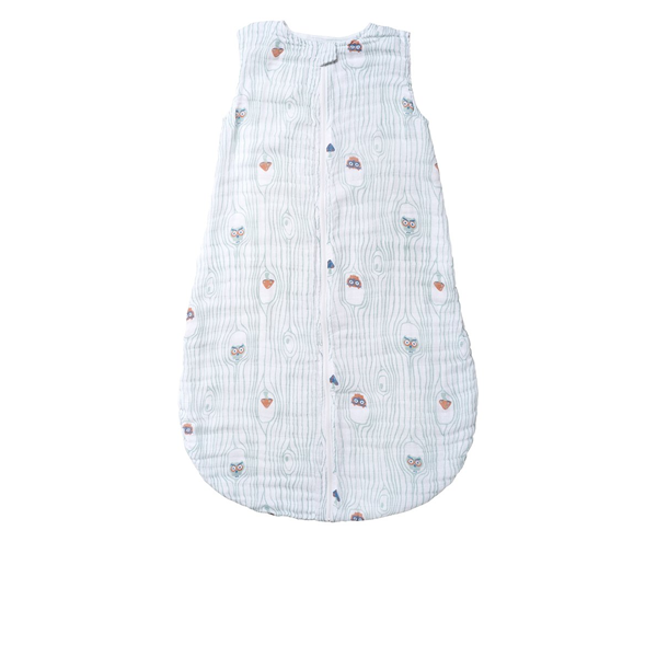 Bebe au Lait Muslin Little Owl Bebe Bedtime Sleeper 6-12mo.