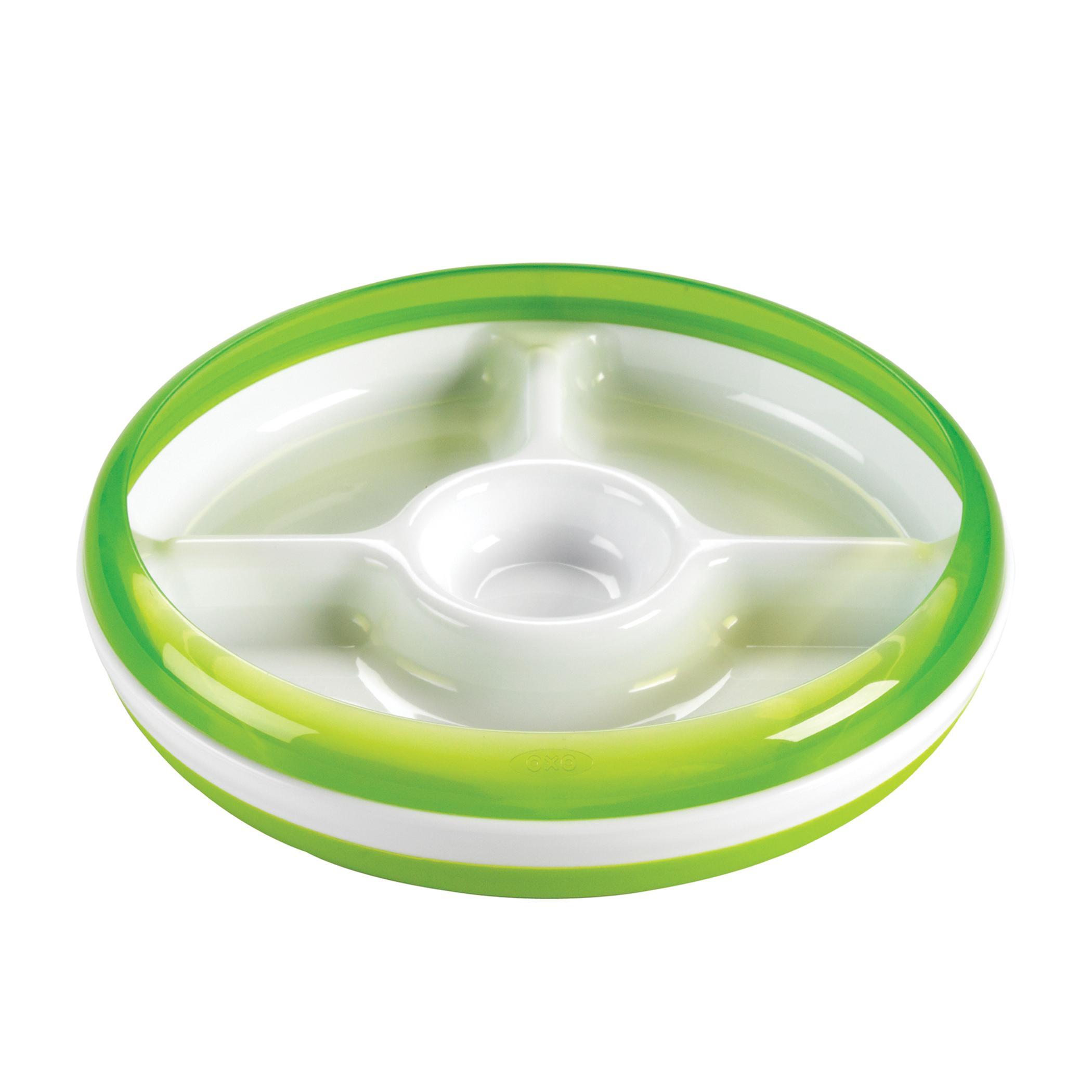 OXO Tot Divided Plate Green