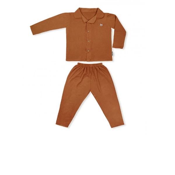 Little Palmerhaus Toddler Pajamas Set 3years - Honey Brown