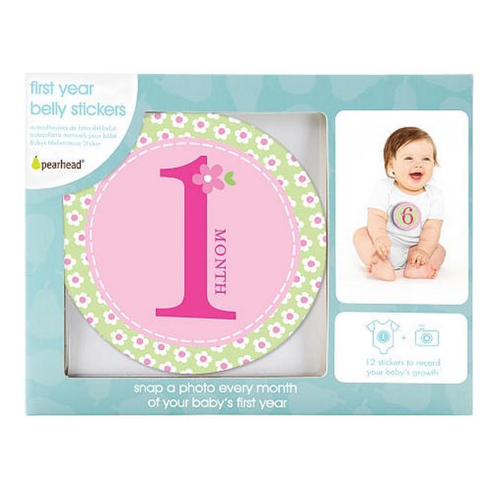 Pearhead Baby Milestone Stickers Girl