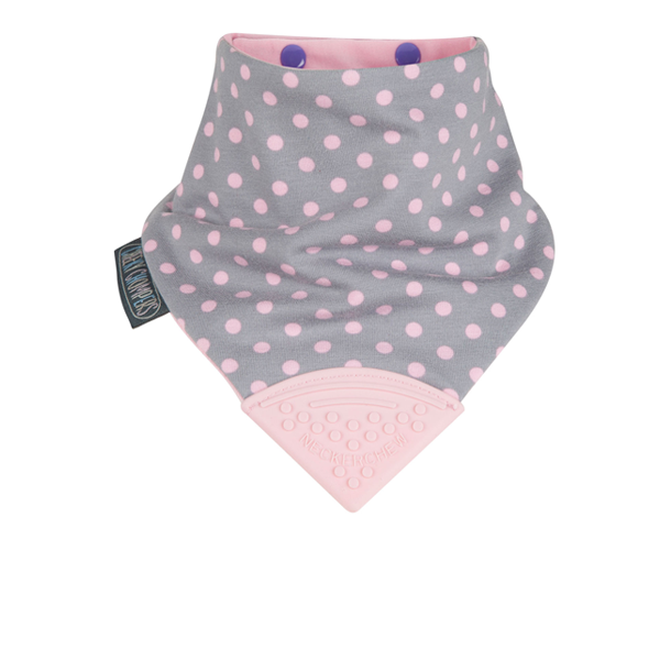 Cheeky Chompers Neckerchew - Polka Dot Pink