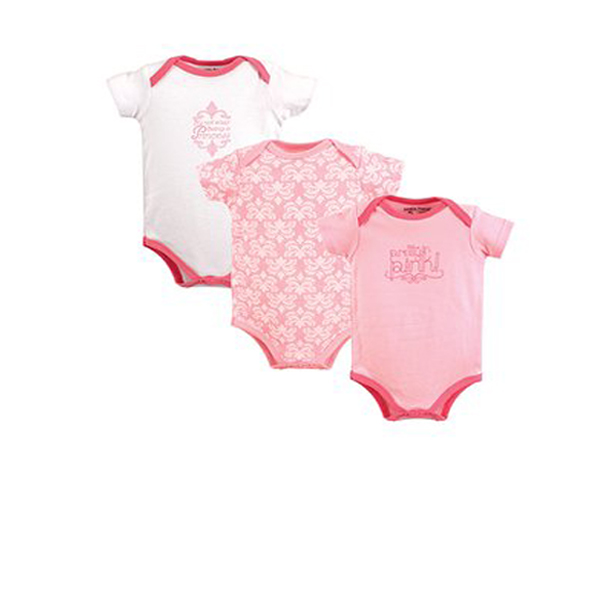 Luvable Friends Bodysuit 3pk 6-9m - Pretty In Pink