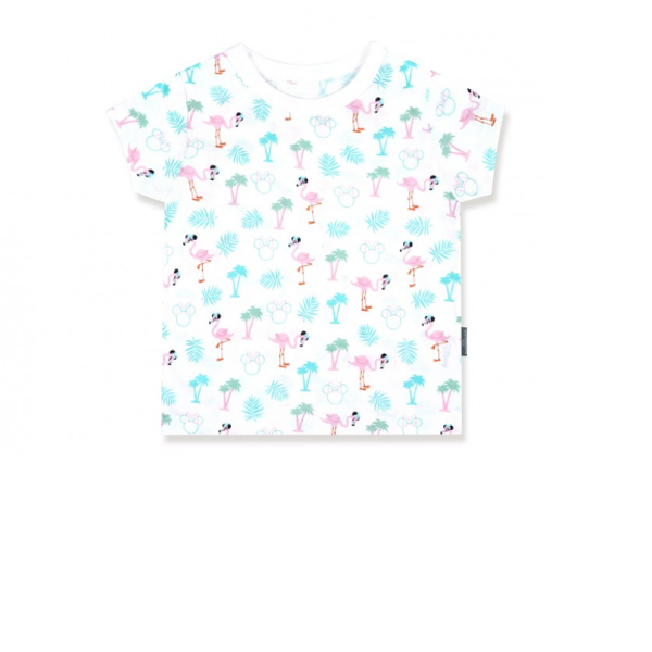 Little Palmerhaus Printed Tee 3years - Minnie Flaminggo