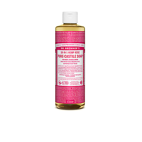 Dr. Bronner's Pure Castile Liquid Soap 473ml - Rose