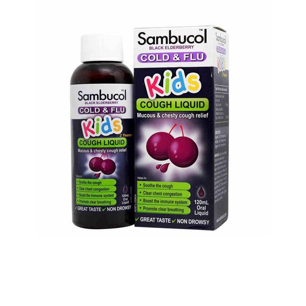 Sambucol Kids Cough Liquid 2y+ 120ml (AUS)