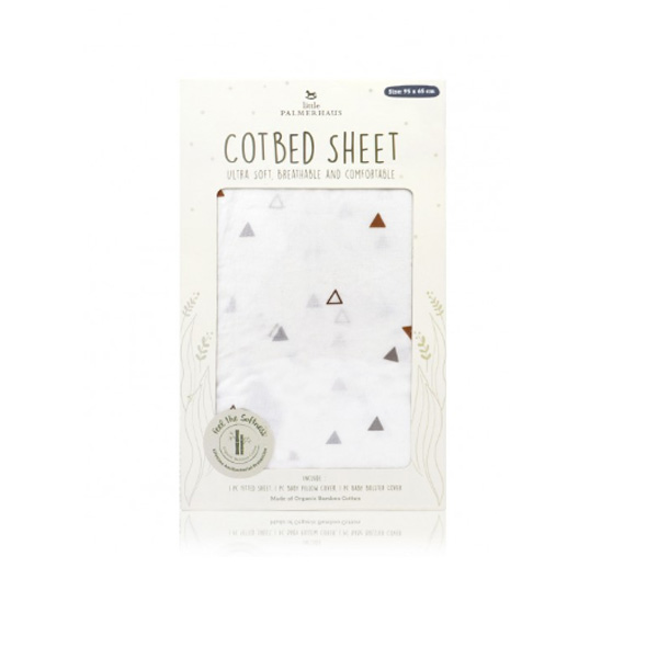 Little Palmerhaus Cot Bed Sheet 120x70cm - Triangle