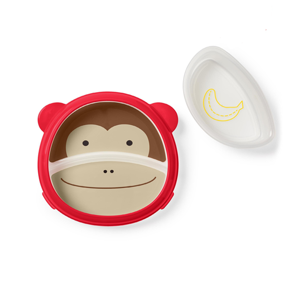 Skiphop Zoo Smart Serve Plate & Bowl - Monkey