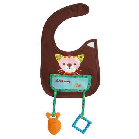 SKK Baby Bib Cotton Teether - Cat