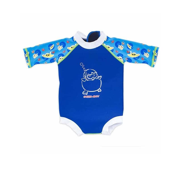 Cheekaaboo Snugbabes Suit - Navy Blue / Stingray S(6-12m)