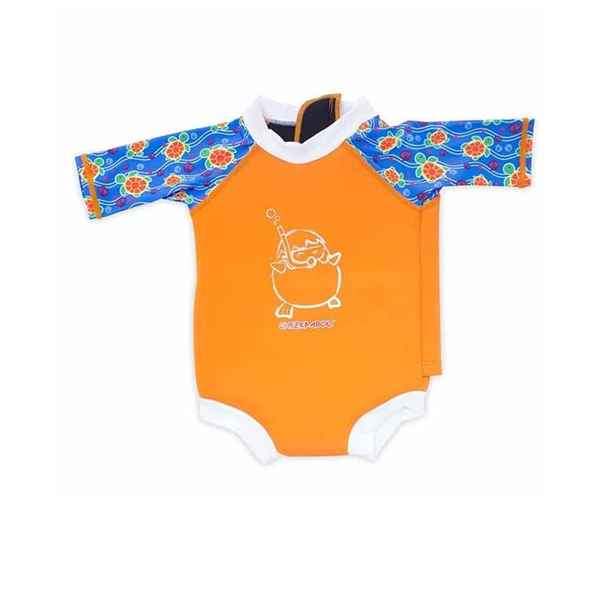 Cheekaaboo Snugbabes Suit - Orange / Sea Turtle S(6-12m)