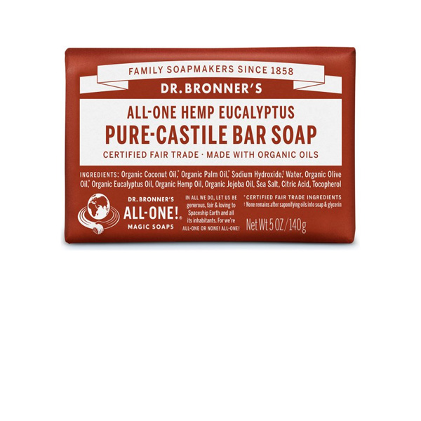 Dr. Bronner's Pure Castile Bar Soap 140g - Eucalyptus