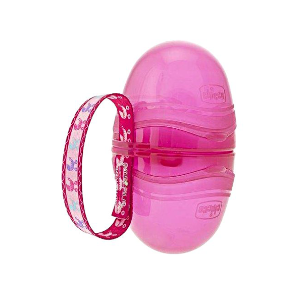 Chicco Double Soother Holder (0m+) - Pink