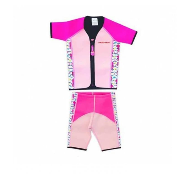 Cheekaaboo Kiddy Twinwet Suit - Light Pink / sea Horse S(2-4y)