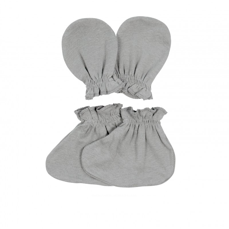 Little Palmerhaus Mitten Booties - Grey