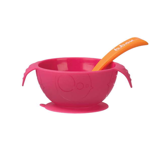 B.Box Silicone Bowl + Spoon - Strawberry Shake