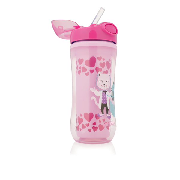 Dr.Brown Insulated Straw Cup 300ml - Pink