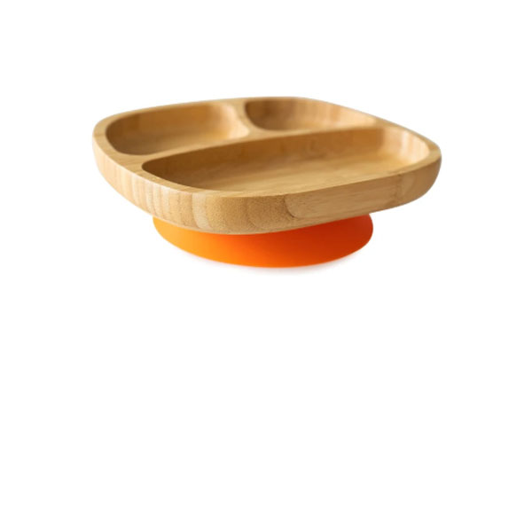 Ecorascals Bamboo Toddler Plate - Orange